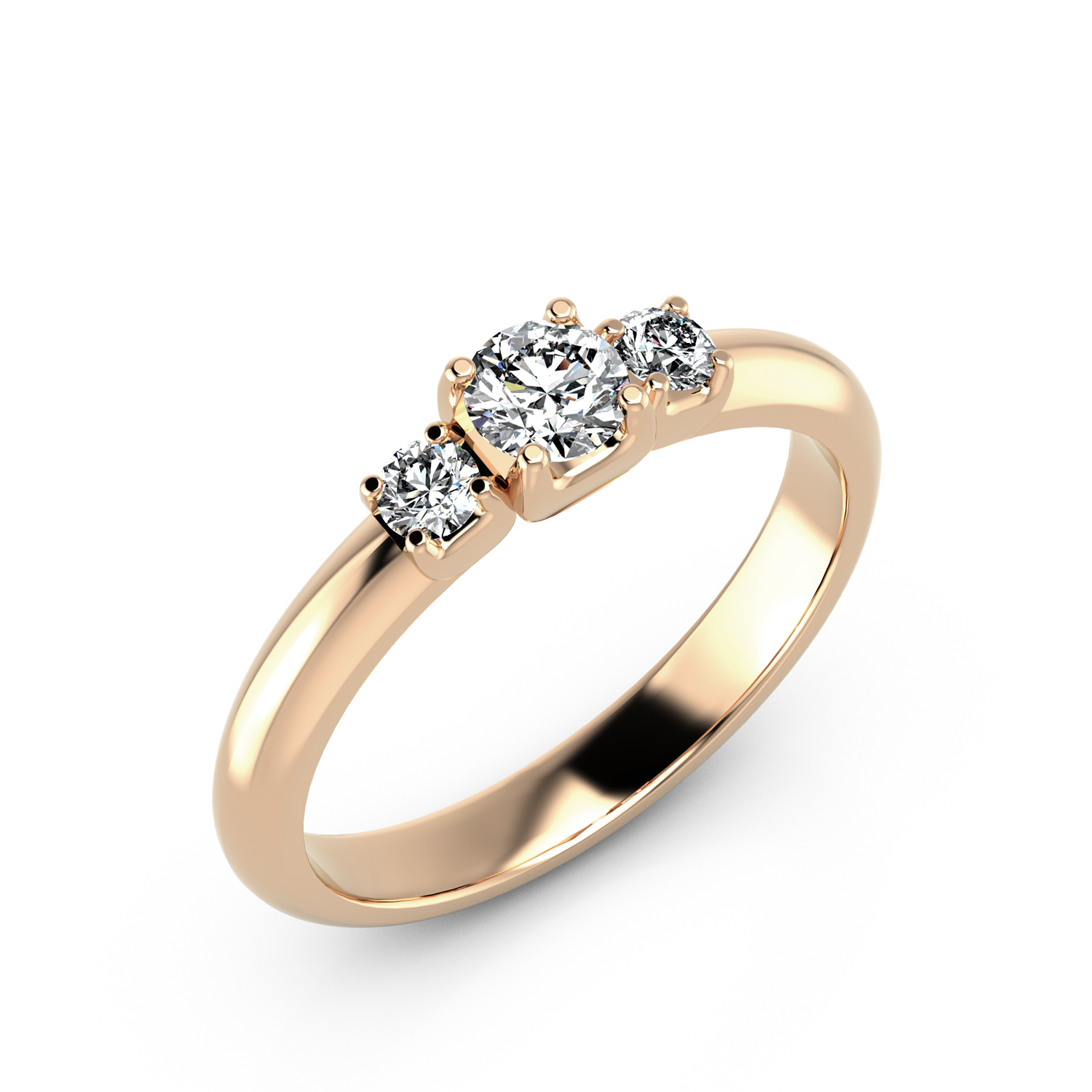 VR013 333er Roségold 1x0.30|2x0.10ct. - 45420