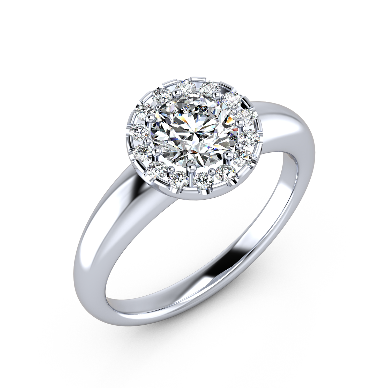 VR015 950er Platin 1x1.00|14x0.01ct. - 45644