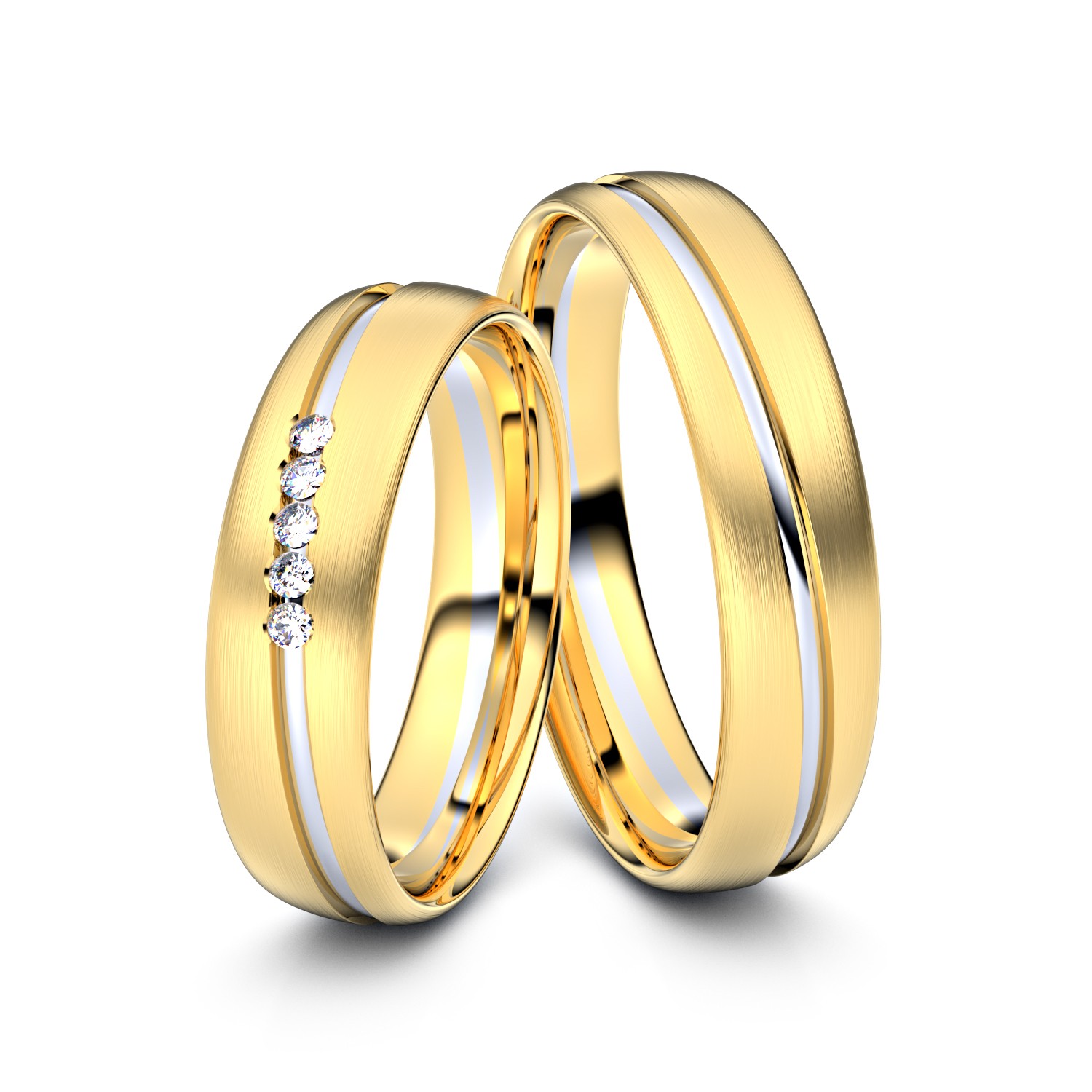 Modell TR001 585er Gelbgold-Weißgold - 23329