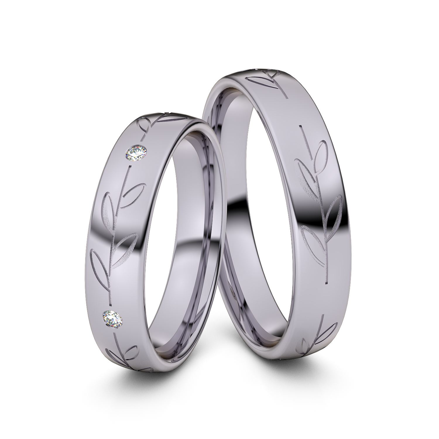 Modell TR232 Floral 950er Palladium - 50152