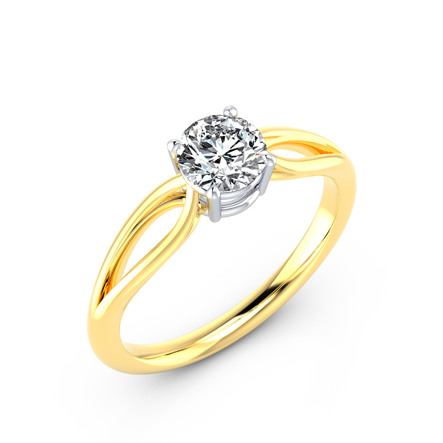 VR016 333er Gelbgold-Weißgold 1x0.75ct. - 45772