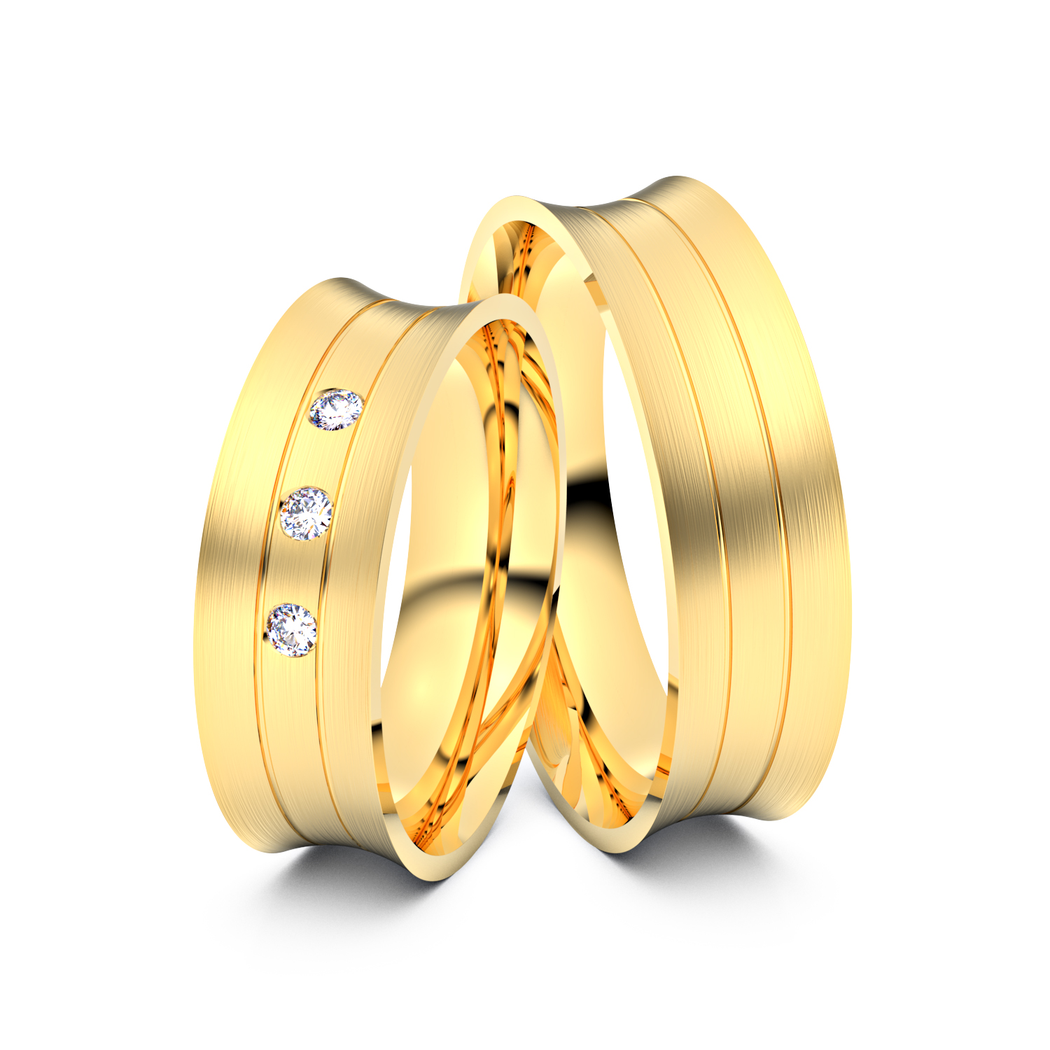 Modell TR135 Doppel Fuge 750er Gelbgold - 29078