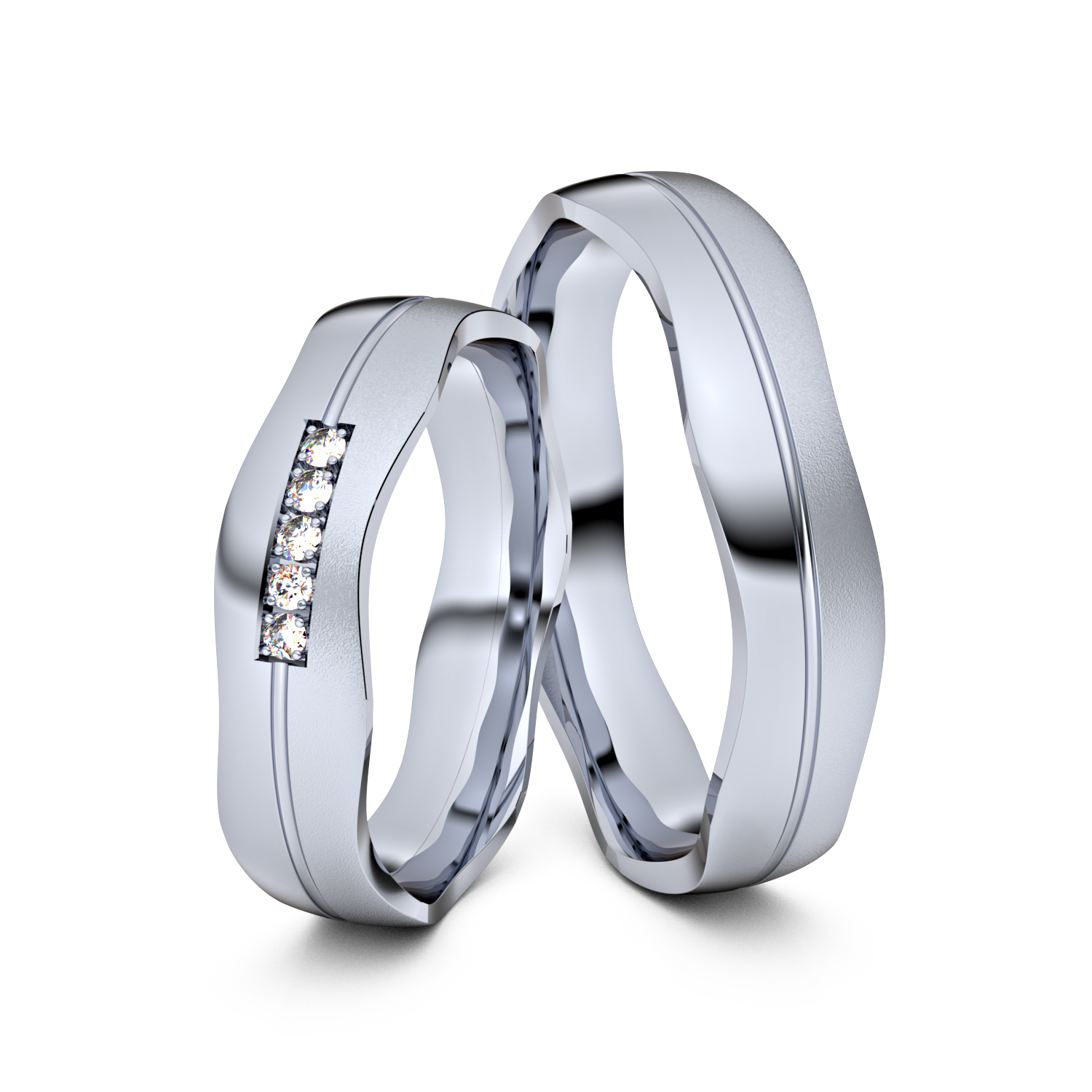 Modell TR028 Wide Wavy 950er Platin - 24581