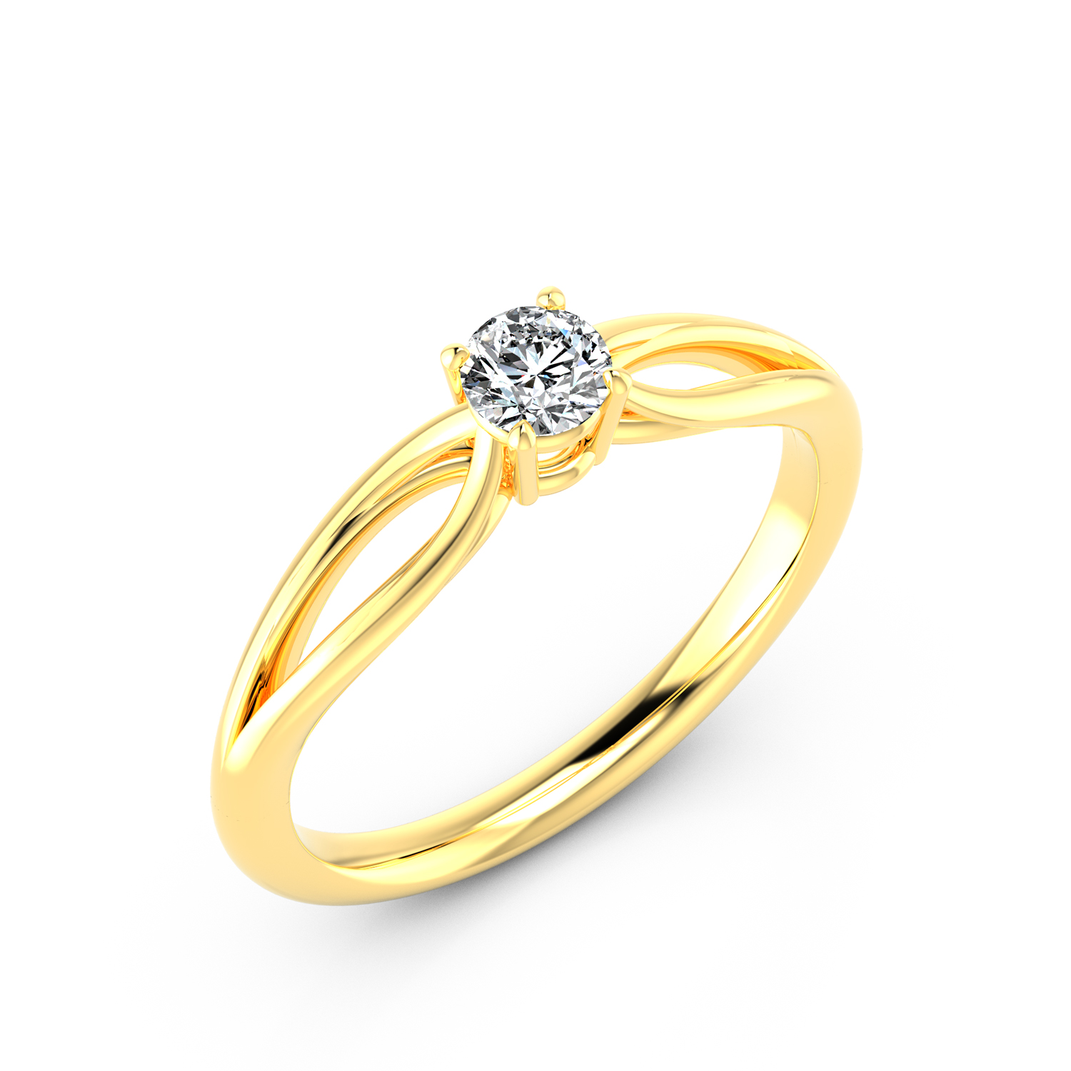 VR016 750er Gelbgold 1x0.25ct. - 45723