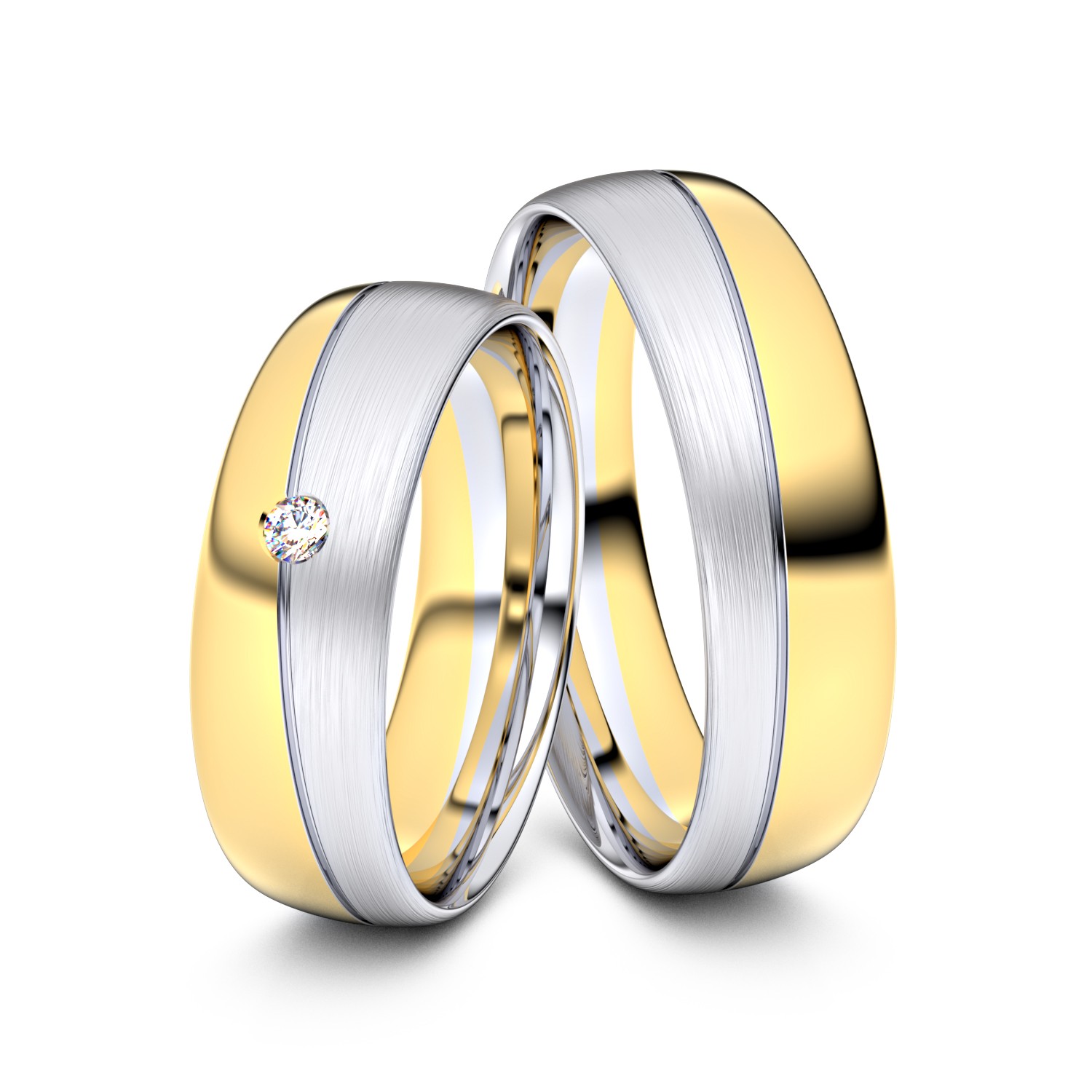 Modell TR095 585er Gelbgold-Weißgold - 27340