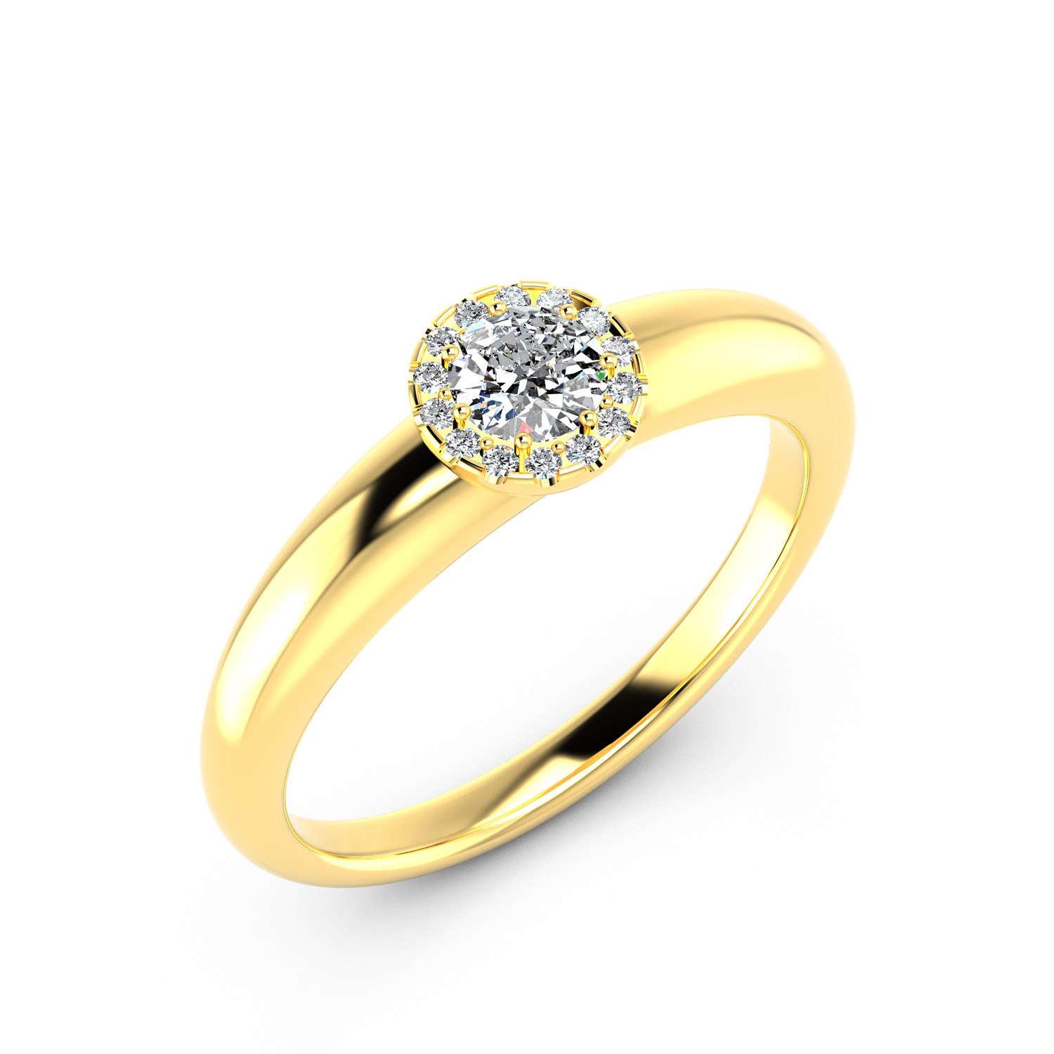 VR015 585er Gelbgold 1x0.25|14x0.01ct. - 45560