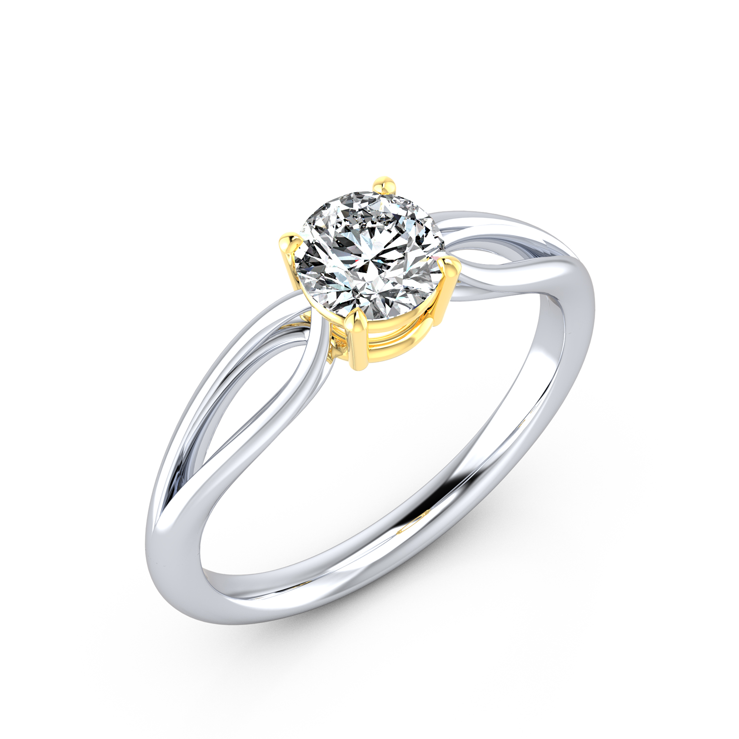 VR016 750er Weißgold-Gelbgold 1x0.75ct. - 45792