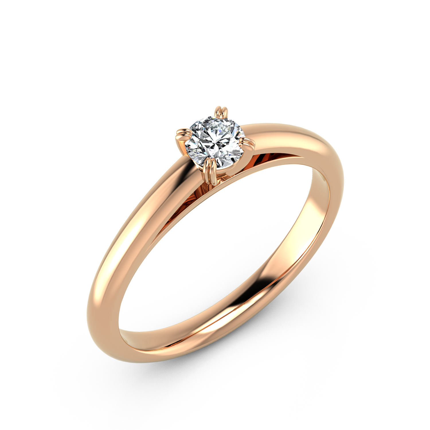 VR025 585er Rotgold 1x0.25ct. - 46791