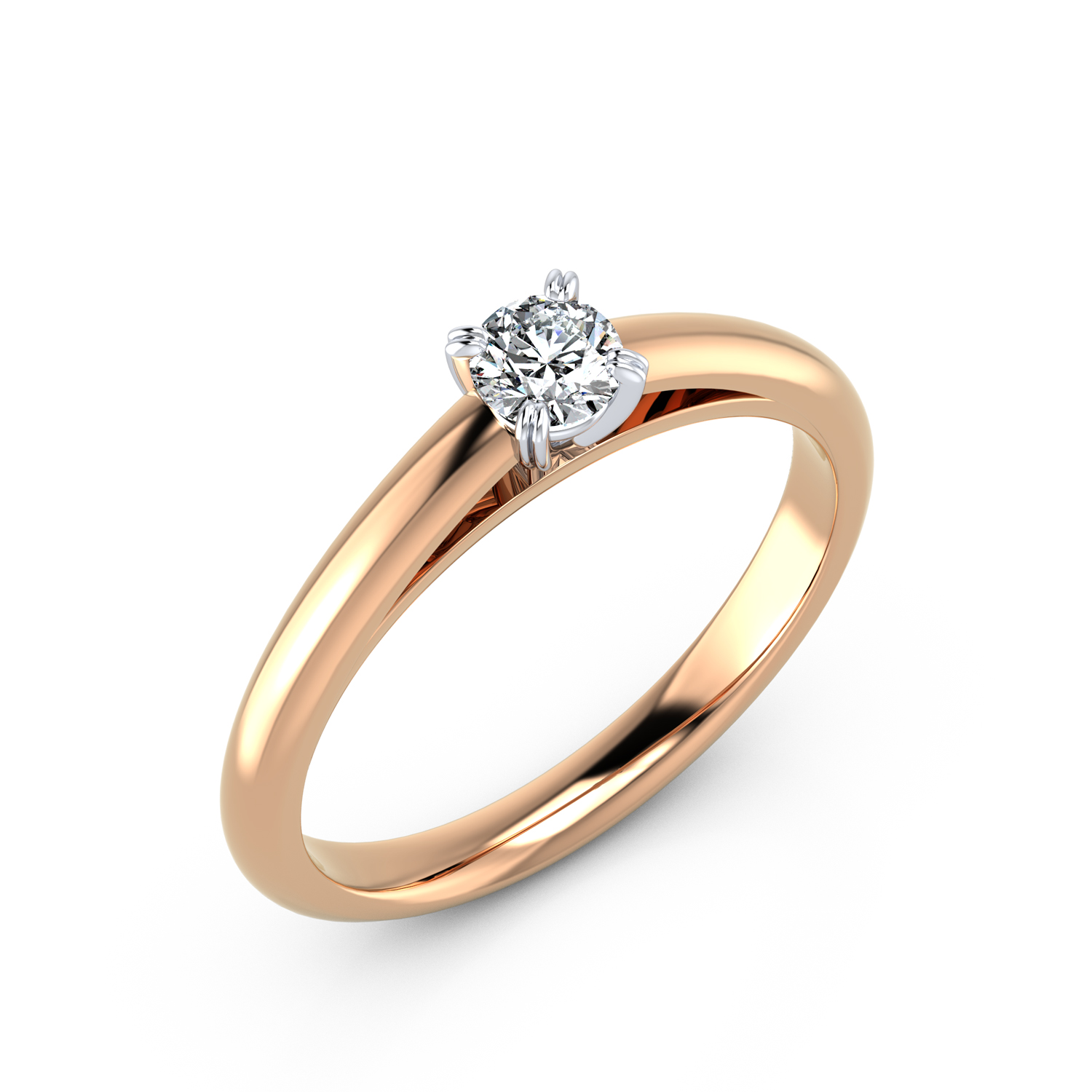 VR025 333er Rotgold-Weißgold 1x0.25ct. - 46787