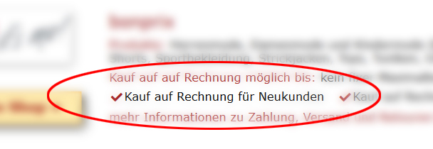 Kauf auf Rechnung für Neukunden